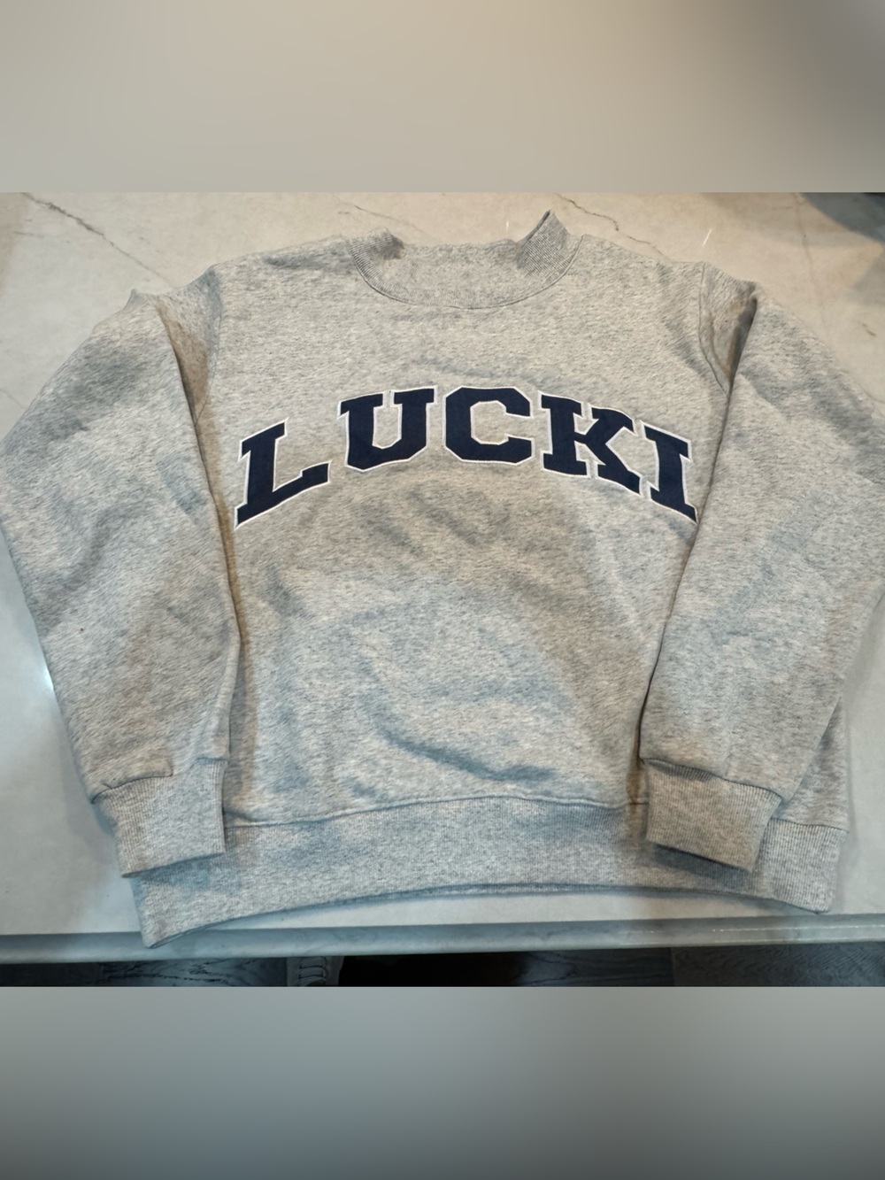 Women’s Grey 'LUCKI' Crewneck Sweatshirt